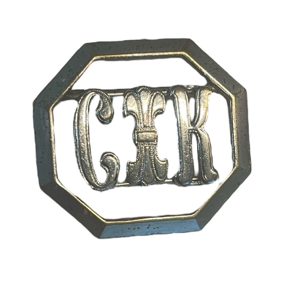 Monocraft Monogram Initials Brooch - Initials Ck - image 1